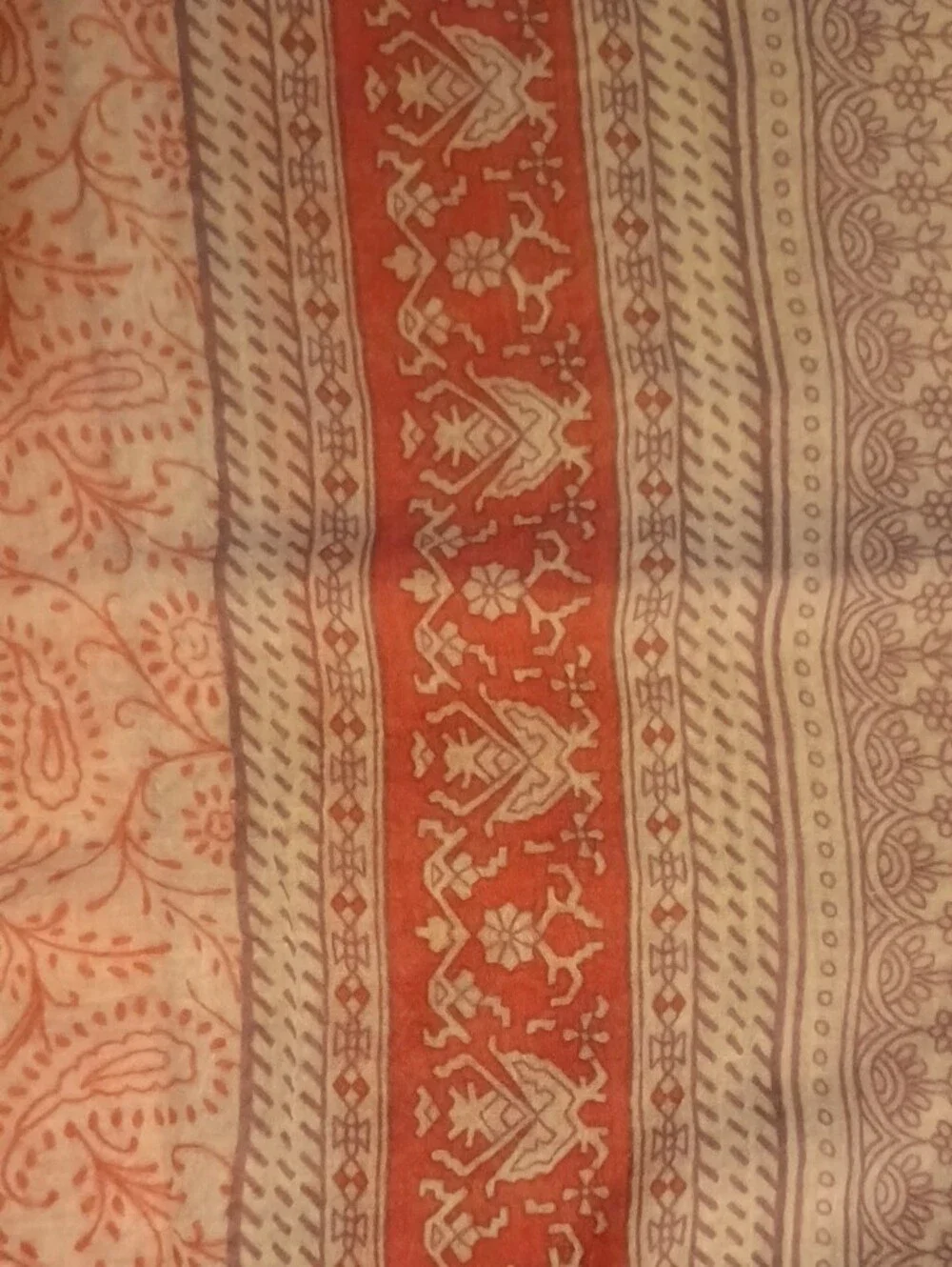 Mixed Pattern Cotton Dupatta Scarf With Tassels